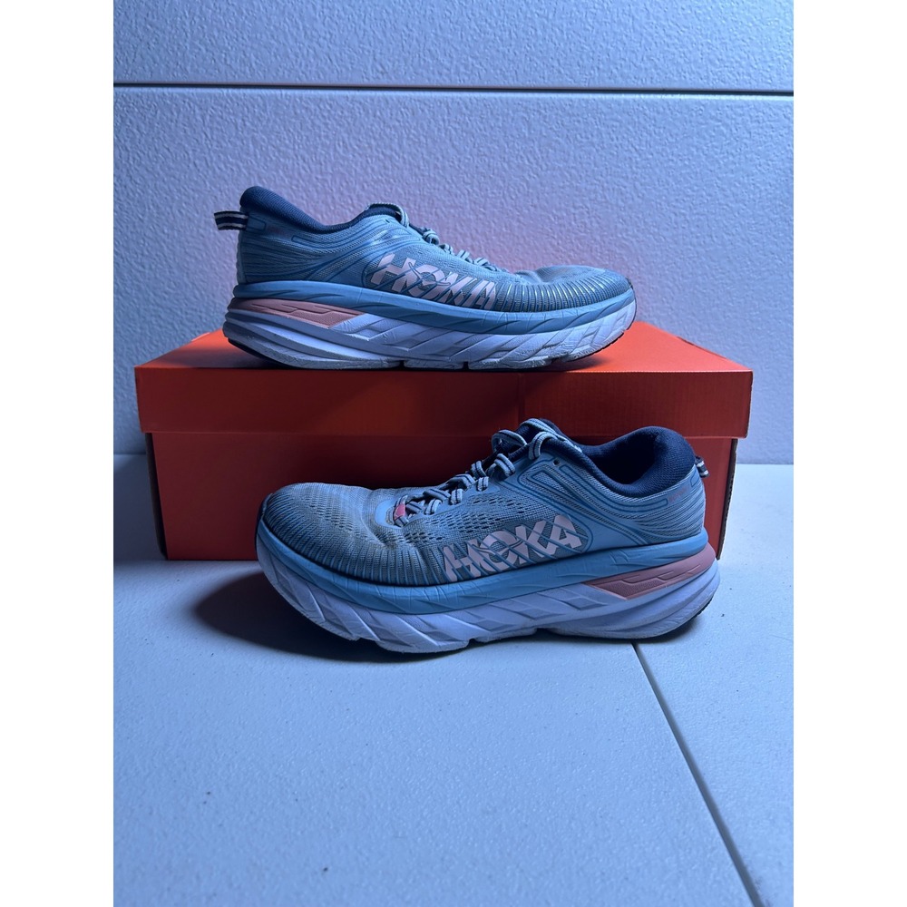 Hoka Bondi 7 Blue Fog Ombre Blue Mens 6.5 Womens 7.5 #2918